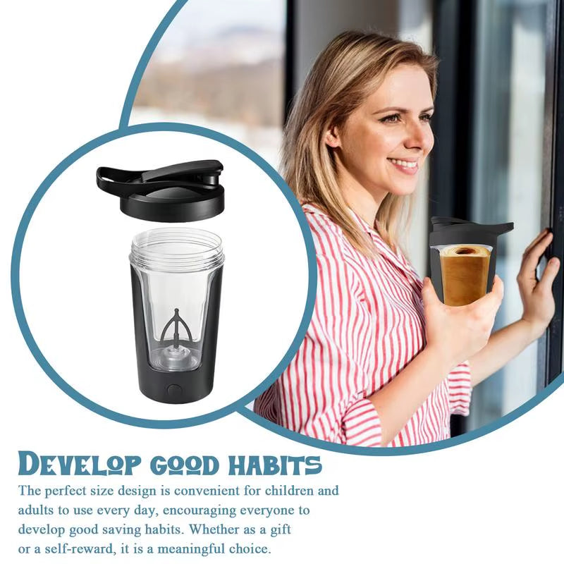 Portable Electric Protein Powder Mixing Cup Automatic Shaker Bottle Mixer Shake Bottle Milk Coffee Blender Kettle Gym Outdoor